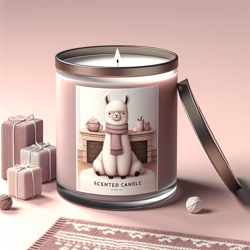 Llama Mauve Candle